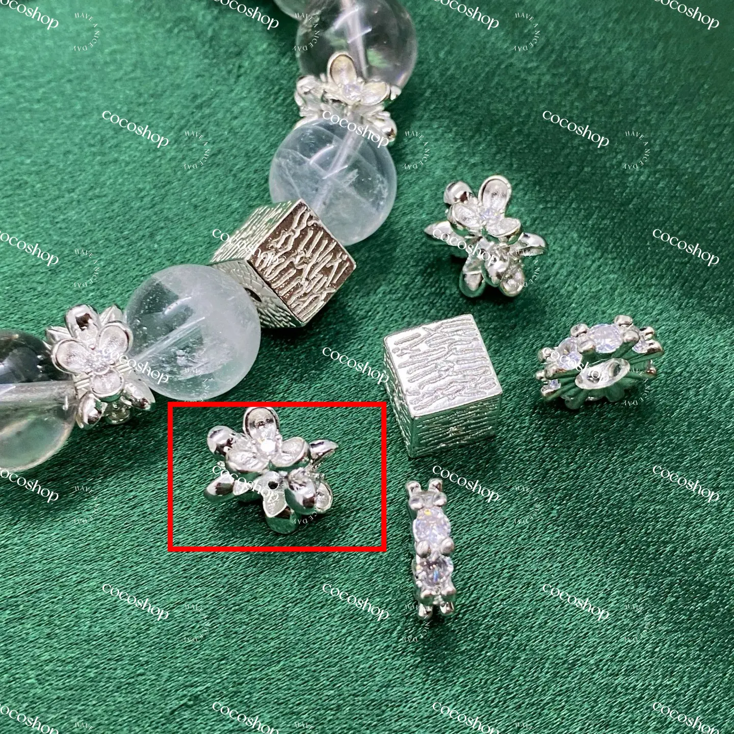 Sliver 3D Flower   Spacer