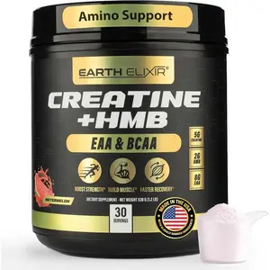 Creatine HMB Supplement with EAA & BCAA Powder – Creatine Monohydrate for Muscle Growth, Strength & Recovery, Made in USA, Third-Party Tested