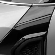 Spurtar Gloss Black Vinyl Wrap 4 Inch x 20ft Air-Release Adhesive Car Vinyl Tape Chrome Delete Wrap Roll DIY Car Exterior Decoration Door Edge Guard Vehicle Detailing Paper 10CM x 6M