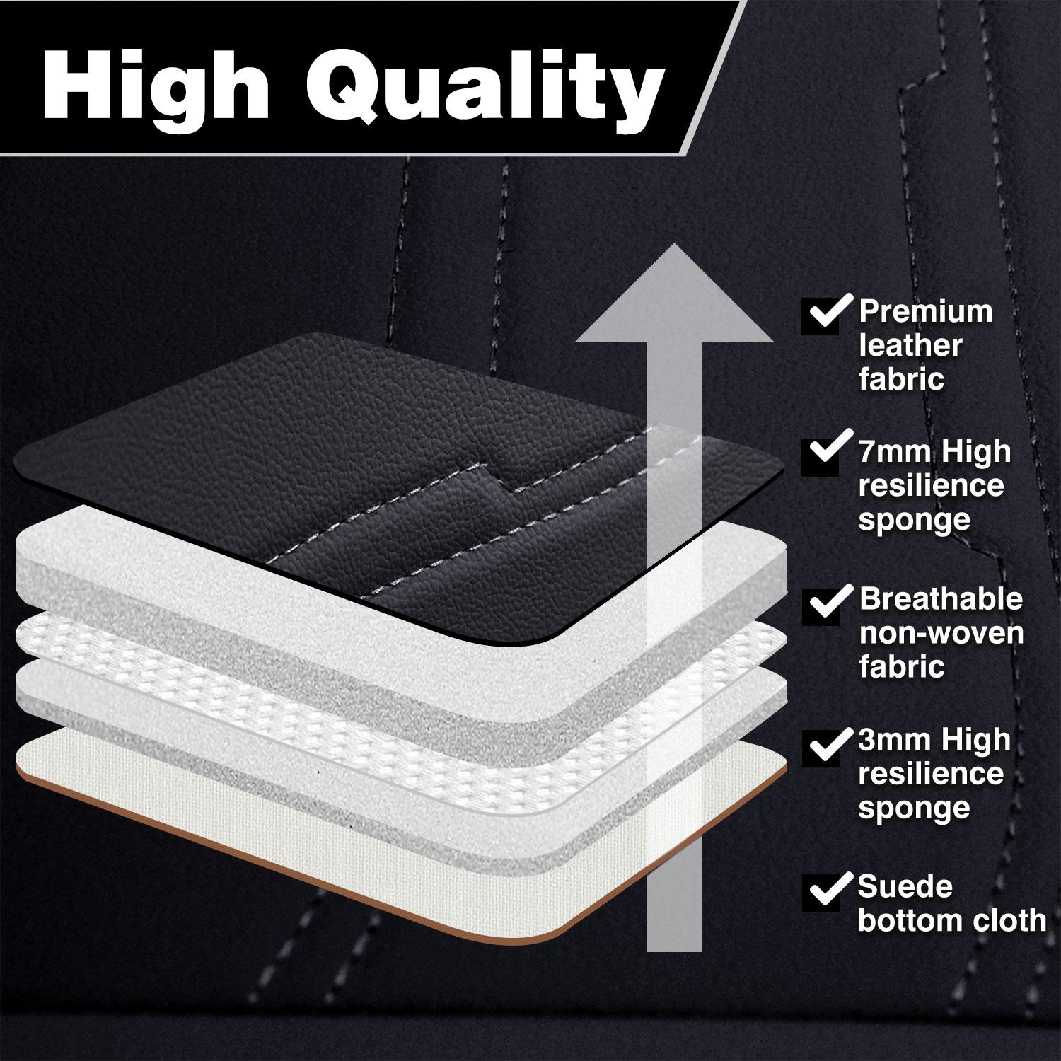 For Dodge Ram 1500 2500 3500 2009-2020 2021 2022 2023 Pickup Trucks Car Seat Covers Full Set PU Leather Front Rear Cushion Non-slip Pad Mat Waterproof