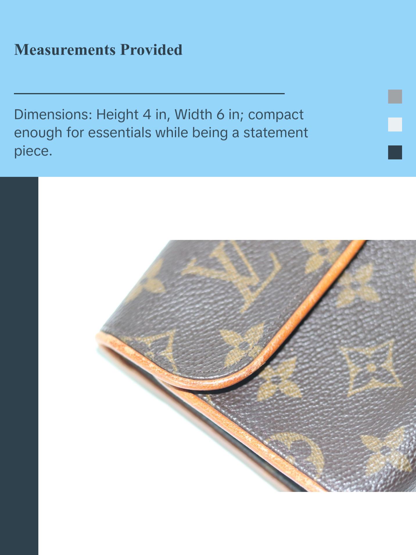 Pre-owned Louis Vuitton Leather belt bags Monogram Pochette Florentine Belt Bag