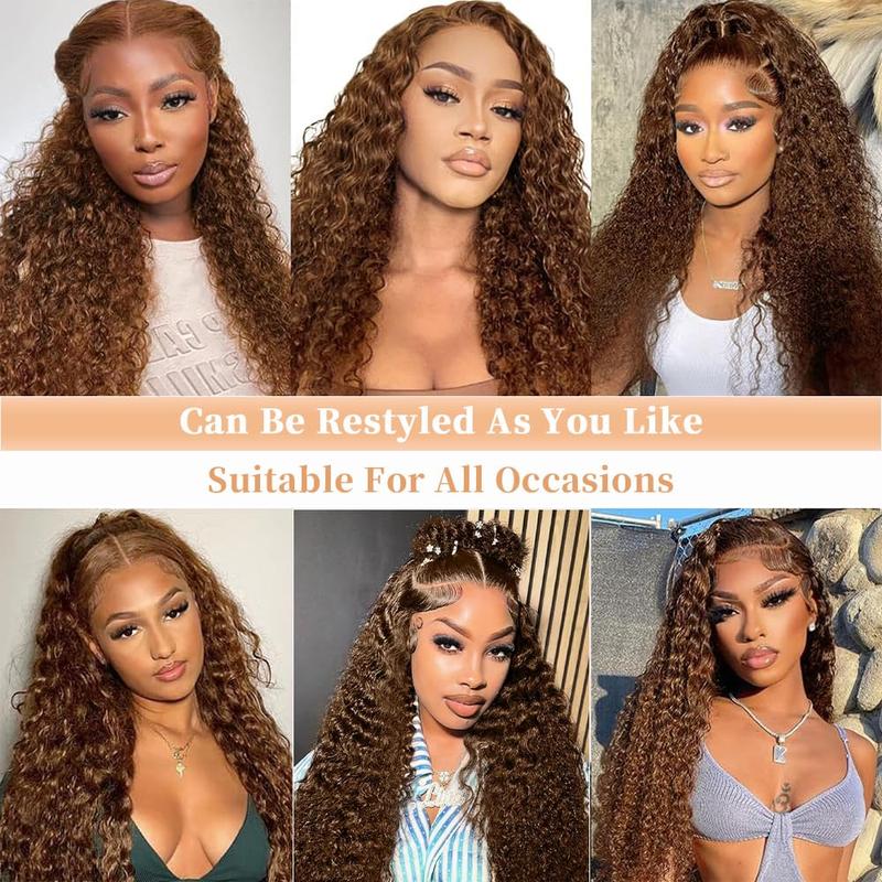 Bling Hair Chocolate Brown Lace Front Wig Human Hair 13x4/6 Transparent Lace Frontal Wigs 180 Density Body Wave Deep Wave HD Lace Front Wigs Human Hair pre Plucked Colored Wigs for Women