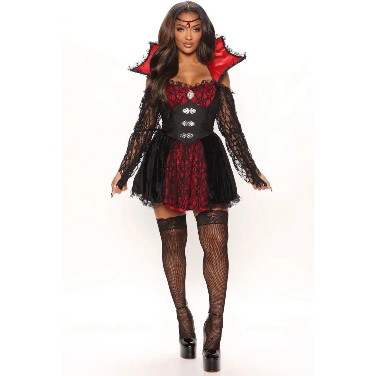 Enchanting Gothic Vampire Victorian 2-Piece Costume Set