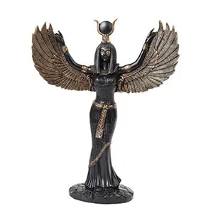 11.9 Inch Egyptian Isis Mythological Black Finish Statue Figurine