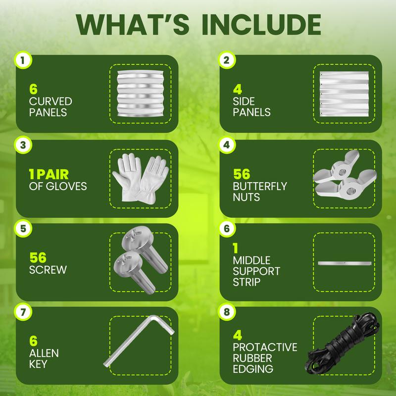 【New Year Deal】Utopia Home Galvanized Raised Garden Bed 2-Pack 6x2 ft Lightweight Outdoor Planter Boxes Easy Assembly for Vegetables Fruits & Flowers