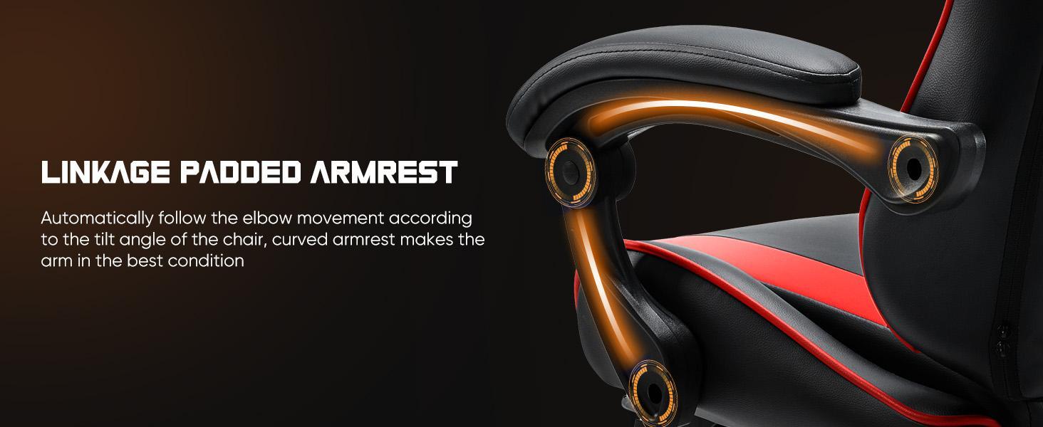 Ergonomic Gaming Computer Chair with Footrest, PU Leather Recliner with Headrest, Fixed Up Armrest, Height Adjustable with 360° Swivel Ergonomic Gaming Computer Chair with Footrest, PU Leather Recliner with Headrest, Fixed Up Armrest, Height Adjustable with 360° Swivel