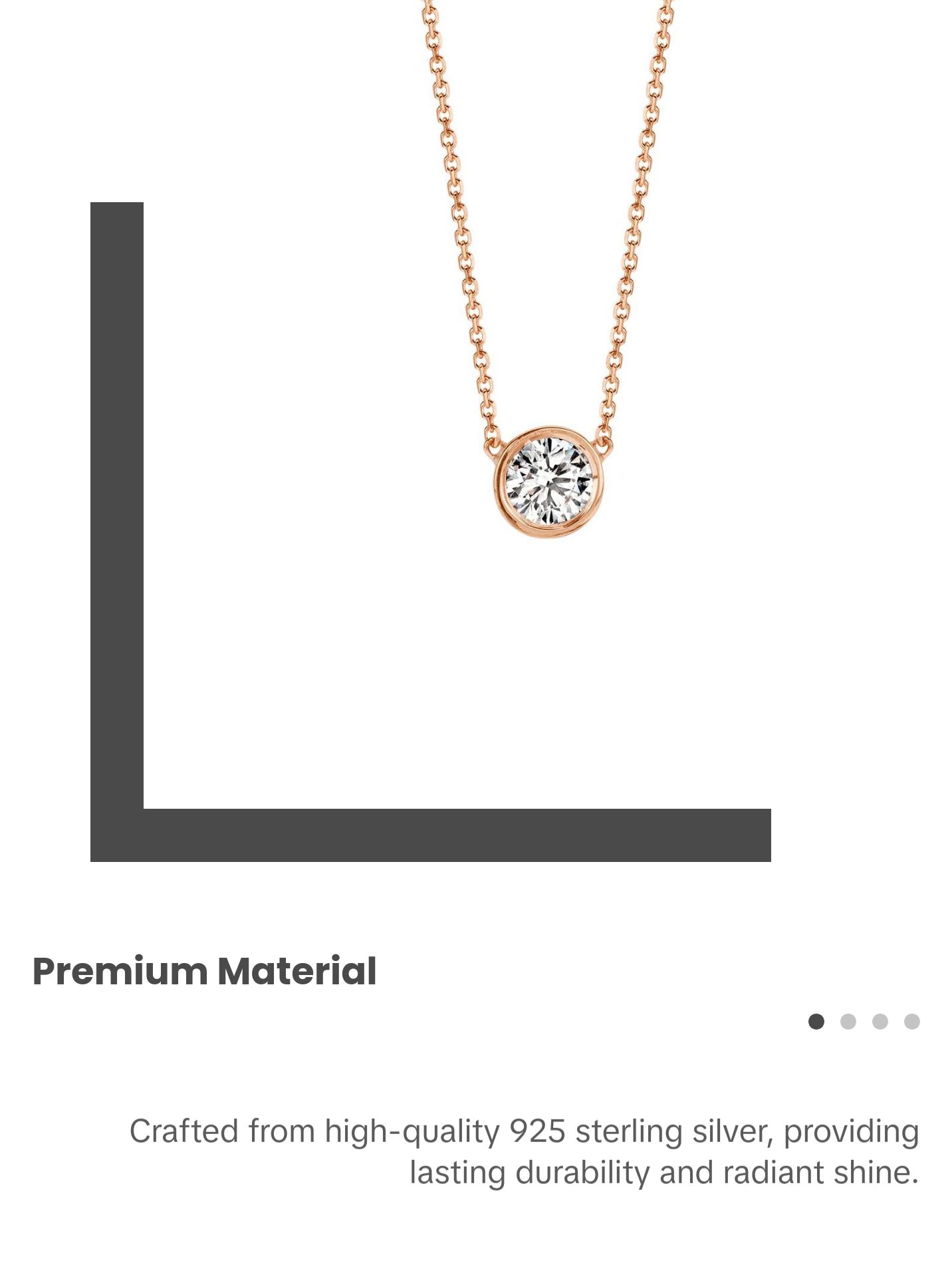 Shine On - CZ Bezel-Set Solitaire Necklace