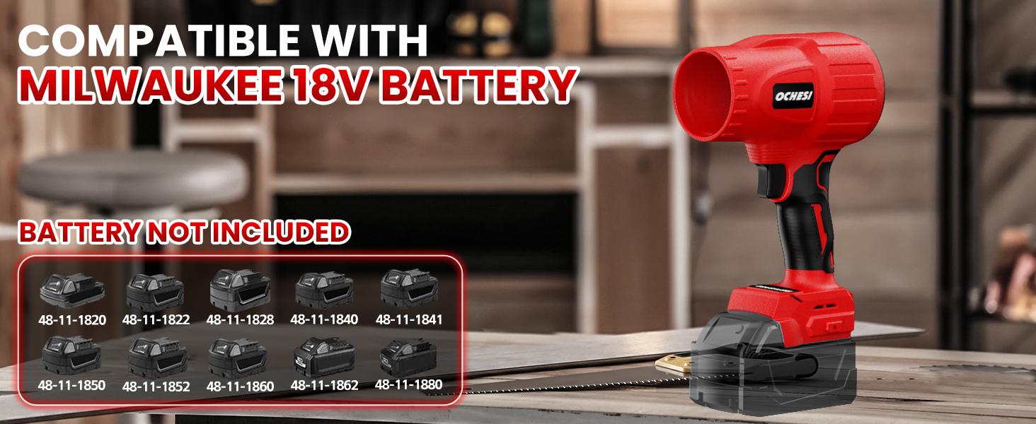 【Father's Day Gift】Cordless Leaf Blower, Portable Cordless Blower with High-Speed Brushless Motor, Variable Speed Airflow Control, Compatible with Dewalt 20V Max/Milwaukee 18V/Makita 18V Batteries, Lightweight Garden Handheld Jet Fan (No Charger)