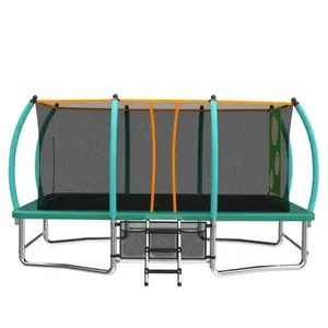 2000LBS Weight Capacity Outdoor Trampoline 10X16 FT Rectangle Recreational Trampolines for Kids Adults Outdoor Yard Trampolines for Kids Adults, Trampoline with Net and Ladder