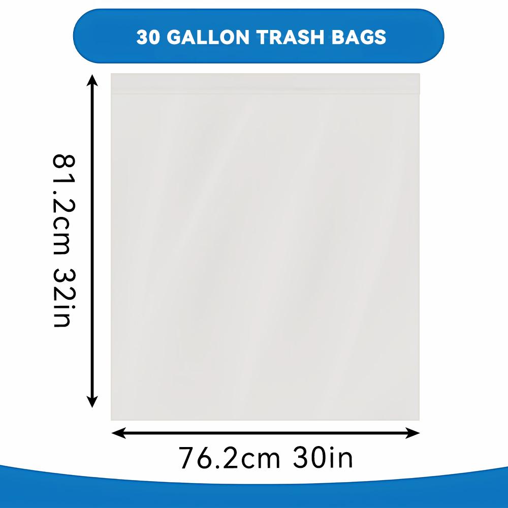Boxs Of 45 Bags 30 Gallon Disposable Large Garbage Puncture Tear Resistant Trash Bags, 30 Gallon Capacity, Large Multipurpose Cleaning Supplies For Industrial, Garden, Home, And Commercial Use - Durable, Leak-Proof, And Easy To Use