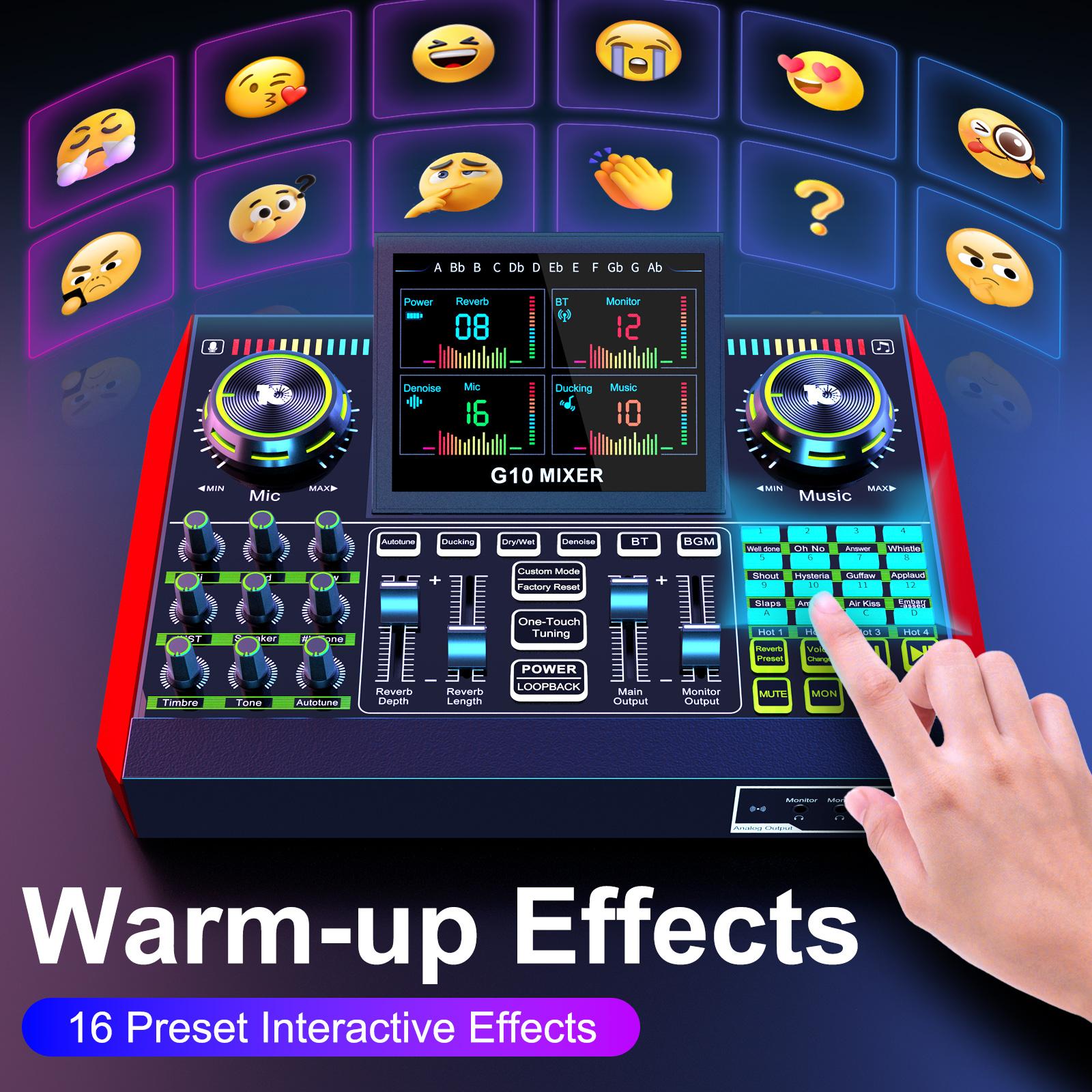 【Live】Tenlamp G10-P15 Cantilever Sound Card Kit, Upgraded Cantilever Bracket, Customizable Sound Effects, Condenser Microphone, Suitable for Live Streaming, Gaming, Vocal Podcasting, 2-Level Noise Cancellation, and Computer Audio Mixing