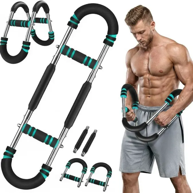 Arm Trainer, Adjustable Chest Workout Equipment, Arm Trainer for Men, Chest Trainer for Men, Shoulder Muscle Training, Portable Spring Resistance Home Fitness Equipment Summer Vibes Shaping