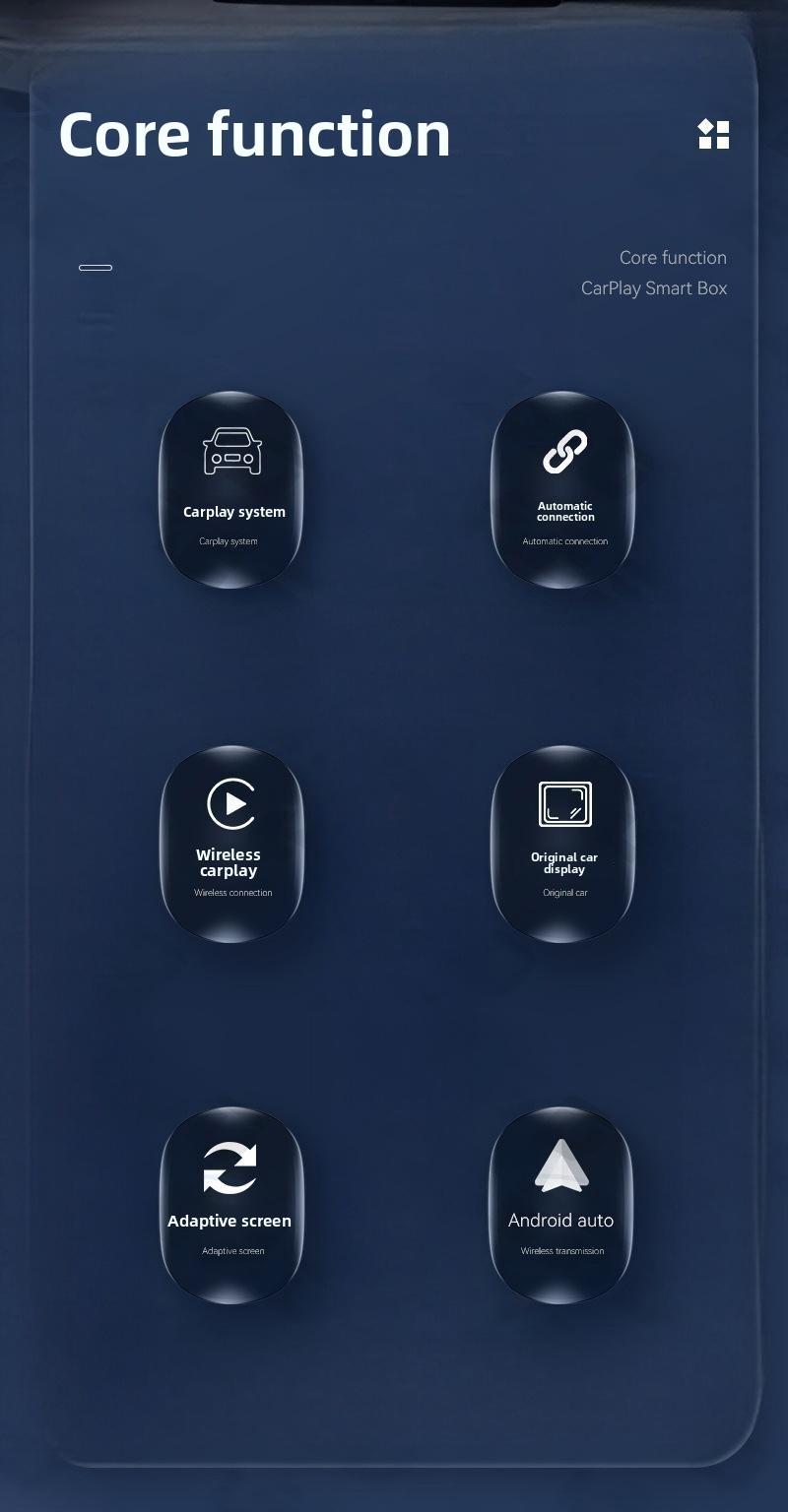 2026 New Smart two-in-one in-car connectivity box Wireless CarPlay Adapter - iPhone & Android Compatible with Fast No-Delay Link, Hands-Free Calling holiday gifts decor cool cover Car Gadgets car stuff car  Decoration Automotive Interior accessories car