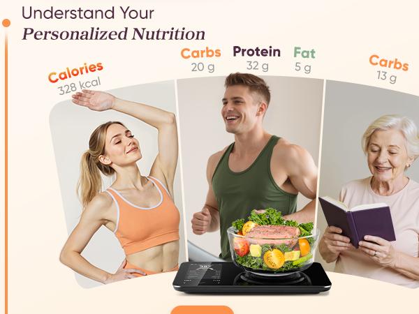 [Livestream Exclusive]COSORI Nutrilens AI Scan Nutrition Food Kitchen Scale – Digital Kitchen Scale with Type-C Charging, Accurate Nutritional Analysis & User-Friendly Interface for Cooking Precision R001S