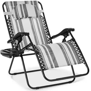 Best Choice Products Oversized Zero Gravity Chair, Folding Outdoor Patio Recliner w/ Cup Holder