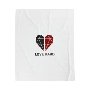 Minimal Geometric Heart Plush Blanket | Punk Heart, Modern Heart Design