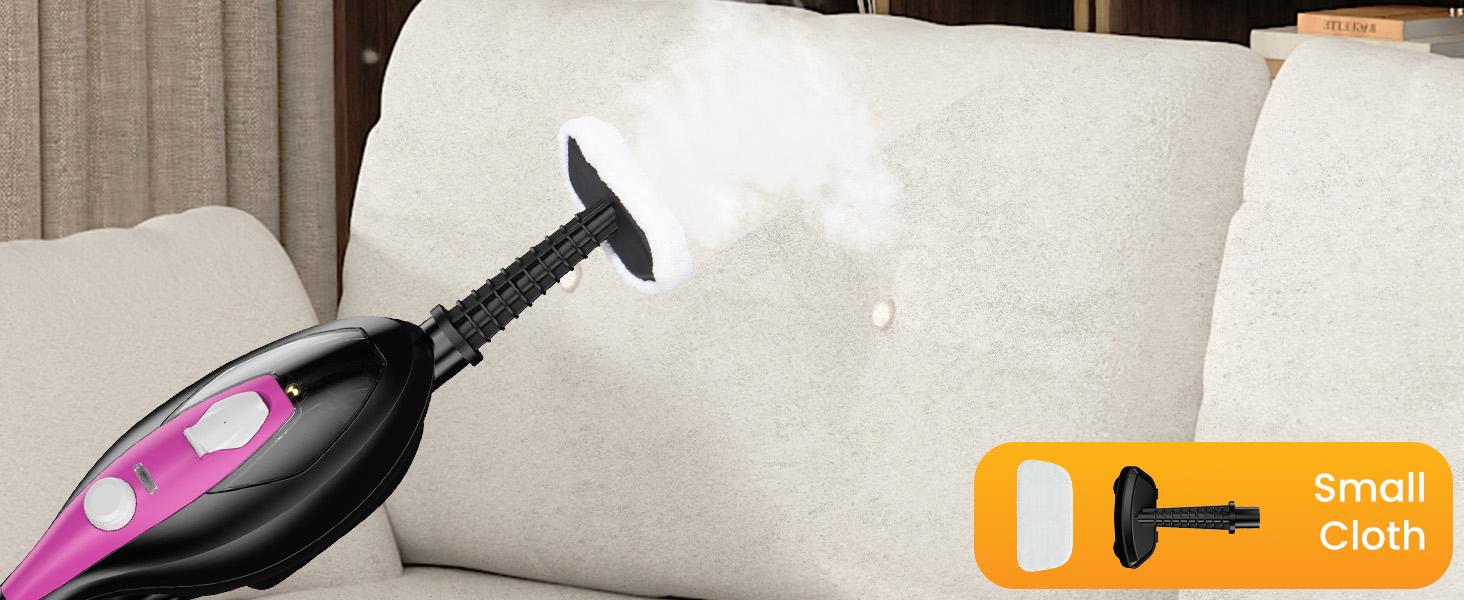 10-in-1 Steam Mop 1550W Detachable Handheld Cleaner for Hardwood Carpet Tile Grout Windows 16FT Cord 2 Washable Pads Multi-Purpose Steamer