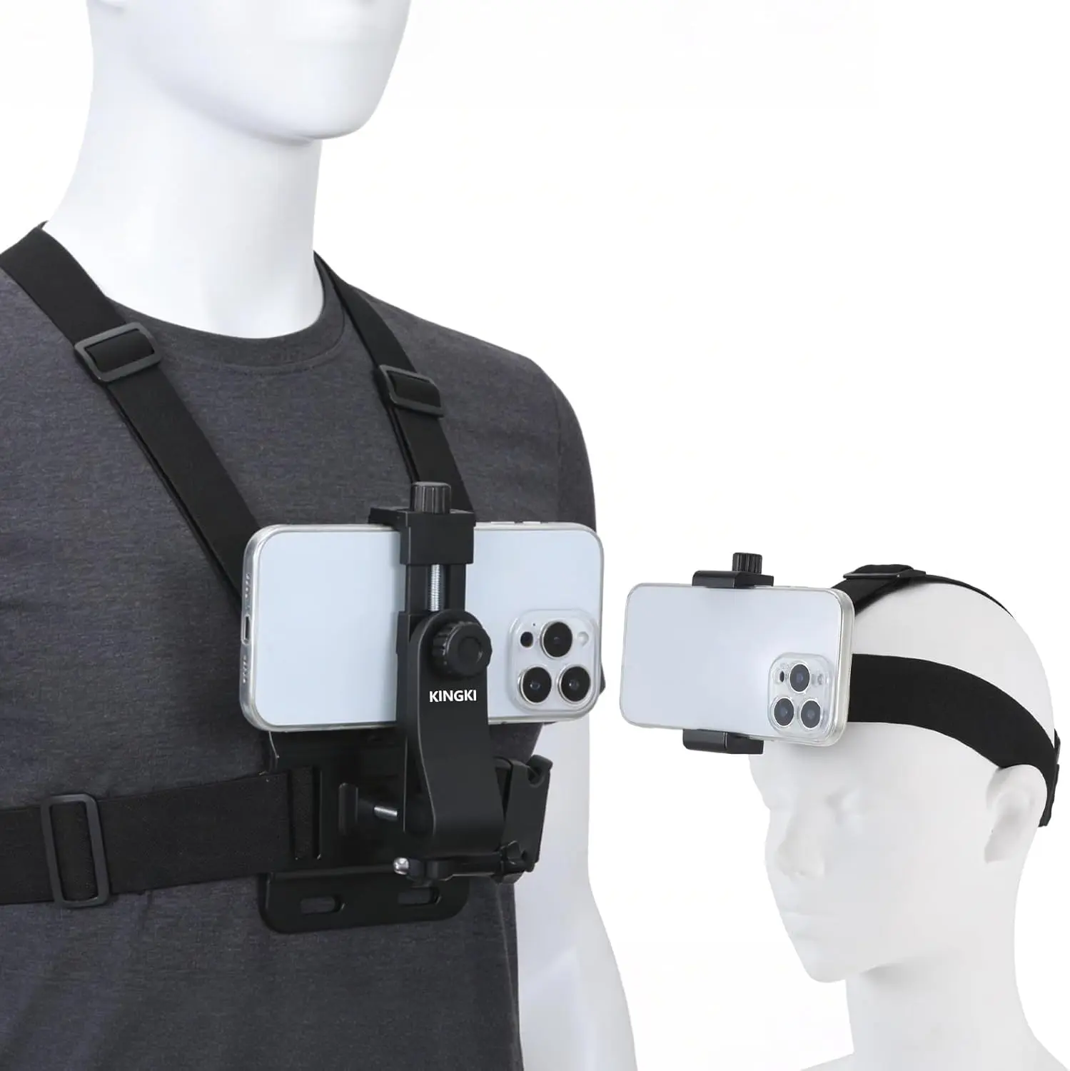 "Head & Chest Strap Phone Holder for | Hands-Free Filming, Adjustable & Comfortable | Ideal for Vlogging, Sports, Fitness, & Outdoor Adventures | Universal Phone Compatibility | Perfect for POV, Action Shots, & Live Streaming" Smartphone Mount springtok