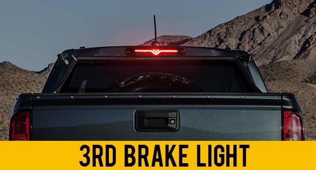 Partsam High Mount Stop Light LED 3rd Brake Replacement for 07-13 Silverado/Sierra 1500 2500HD 3500HD 3rd Rear Cab Roof Center Tail Cargo Lamp