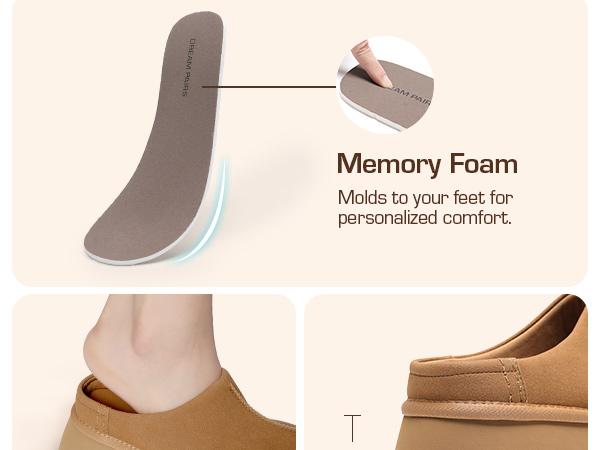 DREAM PAIRS Women's Platform Mules Clogs Faux Suede Slip on Memory Foam Lightweight Breathable Comfortable Closed Toe Slippers Shoes