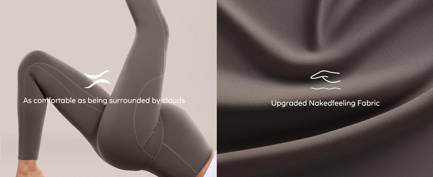 POSHDIVAH Women's Maternity Workout Nakedlux Leggings with Pockets Over The Belly Pregnancy Soft Activewear Yoga Pants tik shop maternity bottom