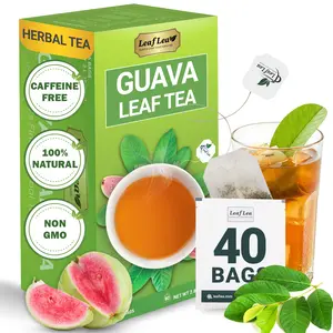 LeafLea Guava Leaf Tea, Individually Wrapped Tea Bags, Made from 100% Natural Guava Leaves (Hojas De Guayaba), Supports Digestion & Wellness, Caffeine-Free, Sugar-Free, Vegan, Non-GMO