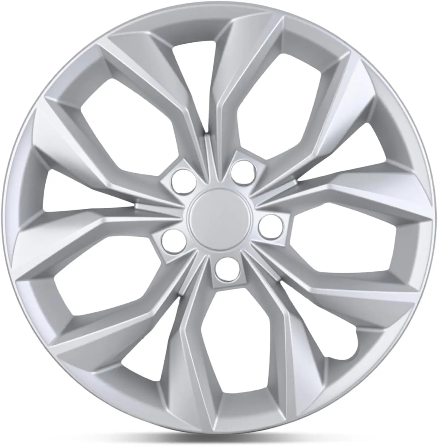 Nilight 17-Inch Silver Flower Style Hubcaps for Honda CR-V 2023-2025, Set of 4 Tool-Free ABS+PC 17 Inch Rims Protectors, Replacement Hub Caps (Part No. 44733-3A0-A02), Father's Day Gift