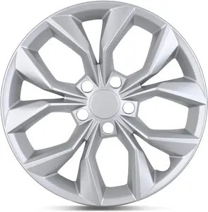 Nilight Wheel Cover Hubcaps 17 Inch Compatible with Honda CR-V CRV 2023 2024 2025 Hub Caps 17 inch Set of 4 Rim Covers Protector Wheel Replacement 44733-3A0-A02 ABS PC Material Flower Style, Silver