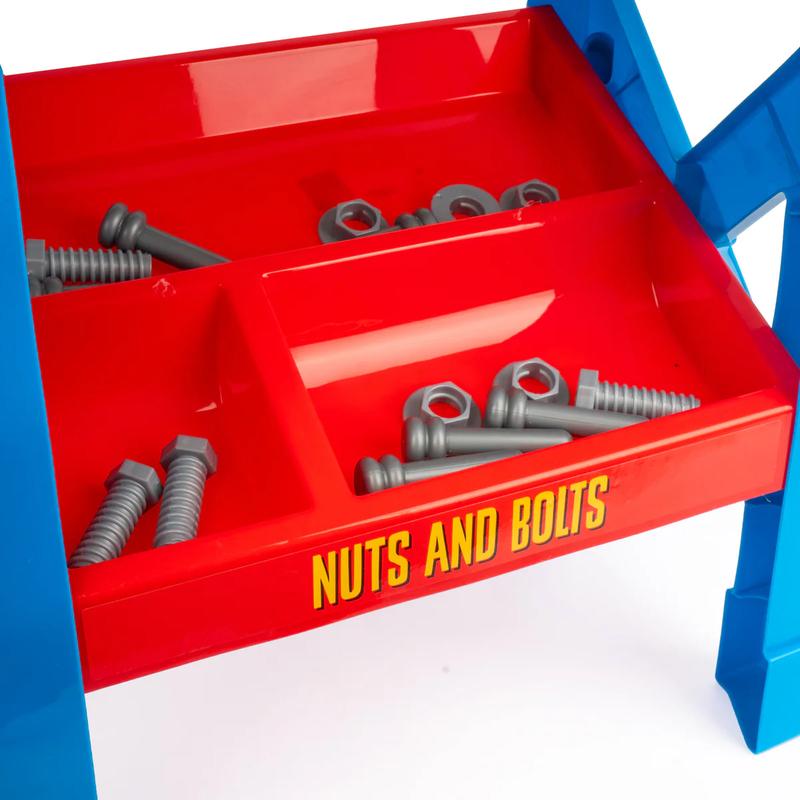 Marvel Spider-Man | Spidey and His Amazing Friends | Team Nascar | Transformers Pit Stop Tool Bench Playset - Pretend Play & Real Tool Fun for Kids Age 4+; Official Licensed