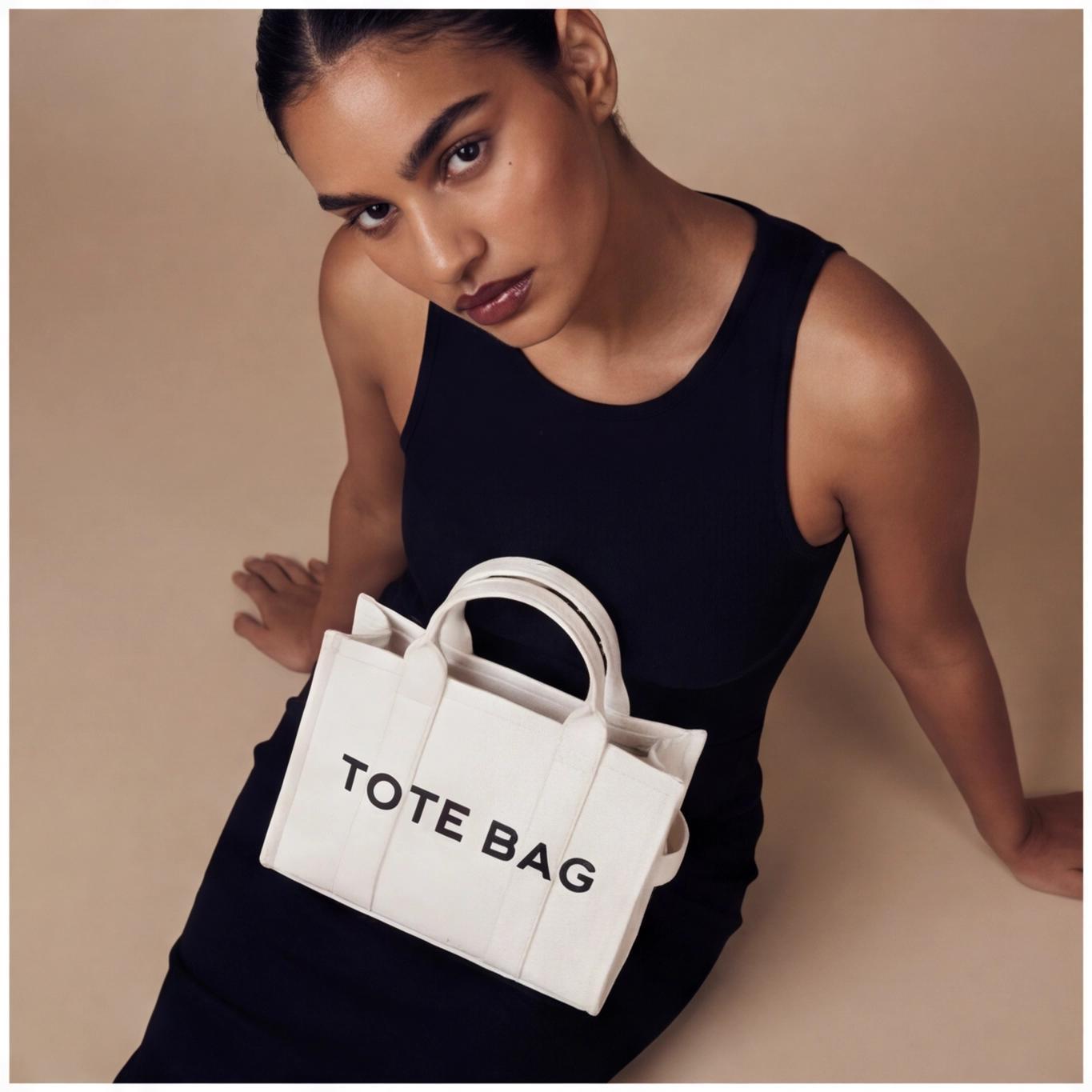 Embroidered letters Women's Stylish Letter Tote Bag New 2026 Design Versatile Handbag Available in Multiple Colors Suitable for Everyday Use