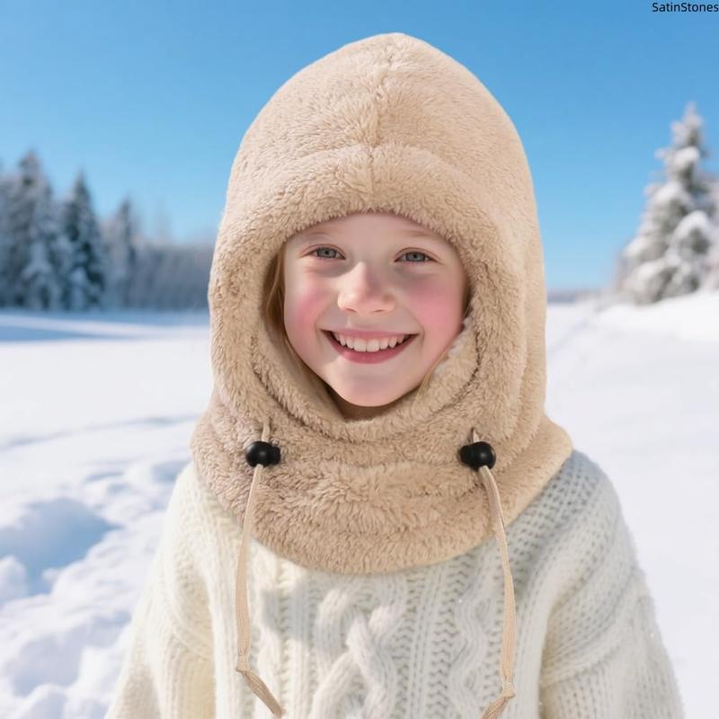 Winter Warm Headgear and Neck Warmer – Windproof and warm full-face mask with a detachable collar, made of soft fleece, ideal for skiing, snow play, winter outdoor sports and everyday wear.