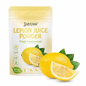 JAYUSS Lemon Juice Powder 8.82 Ounce, Natural, Freeze Dried Lemon Juice, No Sugar or Additives, Great for Drinks, Smoothies, and Beverages 250g