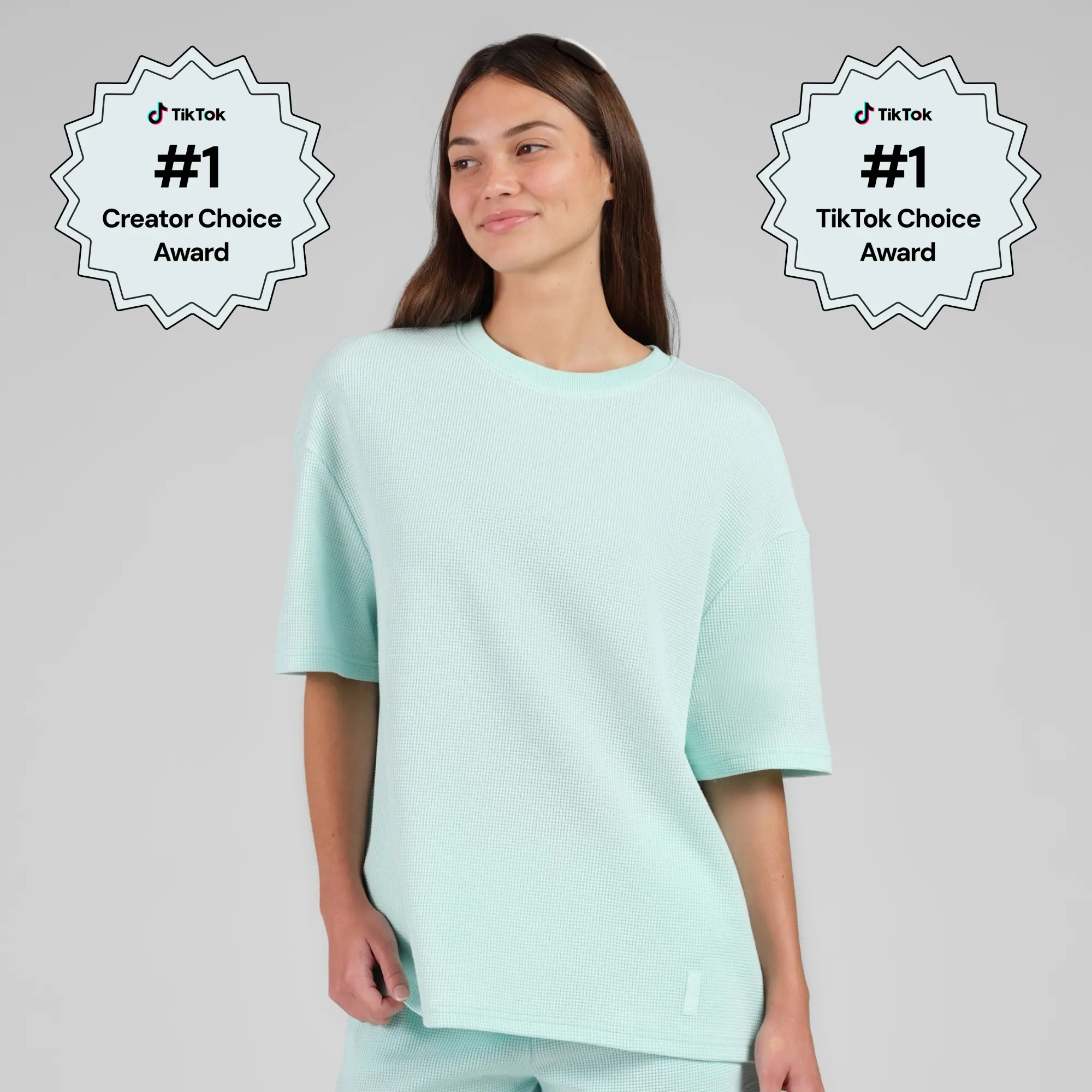 Comfrt | Waffle Lounge Tee | Textured Waffle Knit Casual Fit Loungewear Top