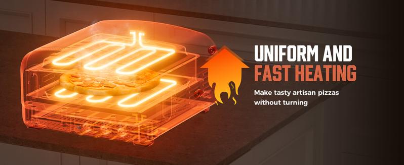 BIG HORN OUTDOORS 14‘’ Pizza Oven Indoor, Heats up to 800°F, Electric Countertop Pizza Oven with 6 Modes, Flip-Up Design Pizza Cooker for Home Kitchen, Restaurants, Parties TikTokShopBlackFriday BIG HORN OUTDOORS 14‘’ Pizza Oven Indoor, Heats up to 800°F, Electric Countertop Pizza Oven with 6 Modes, Flip-Up Design Pizza Cooker for Home Kitchen, Restaurants, Parties TikTokShopBlackFriday