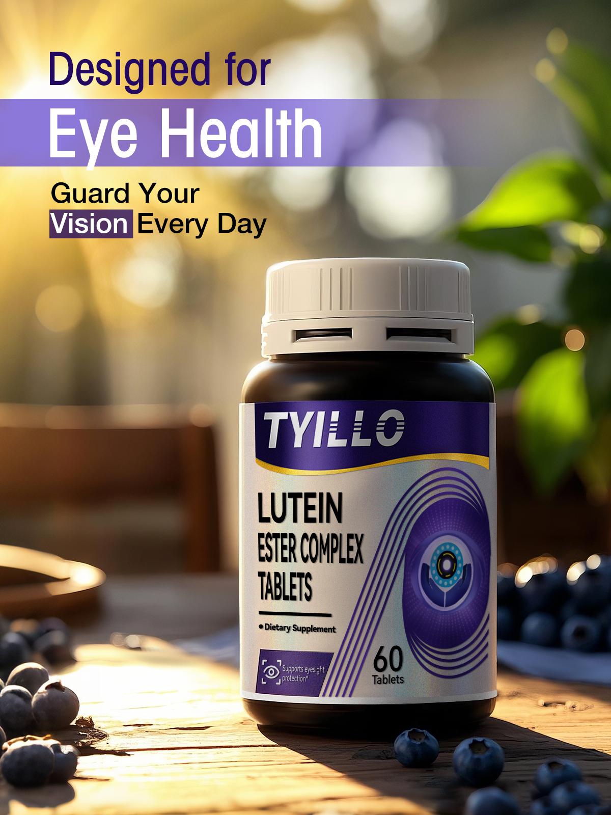 Tyillo Blueberry Lutein Ester Complex Tablets,tosupport eye health,Nutrition & Weliness,Relieve eye discomfort,Protecting eye health,Moisturize Eyes,preservation of eyesight,Suitable for teachers and white-collar workers-60 Tablets.