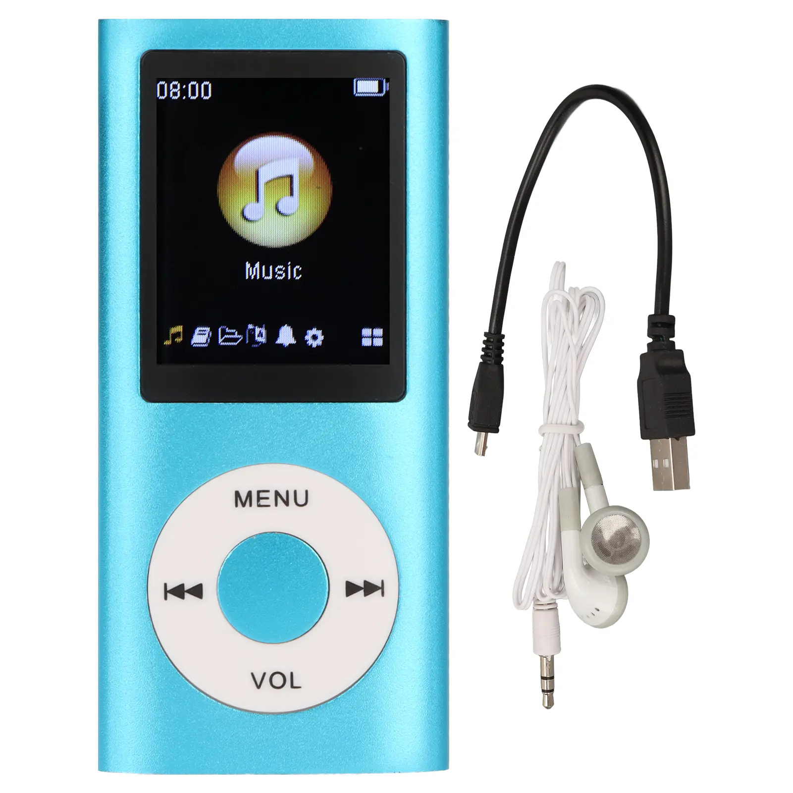 Aluminum Alloy HiFi Audio MP3 Player - 1.8 Inch LCD Screen, Slim, Portable Lossless Music Player, Headphone, Mini, Digital Audio Player