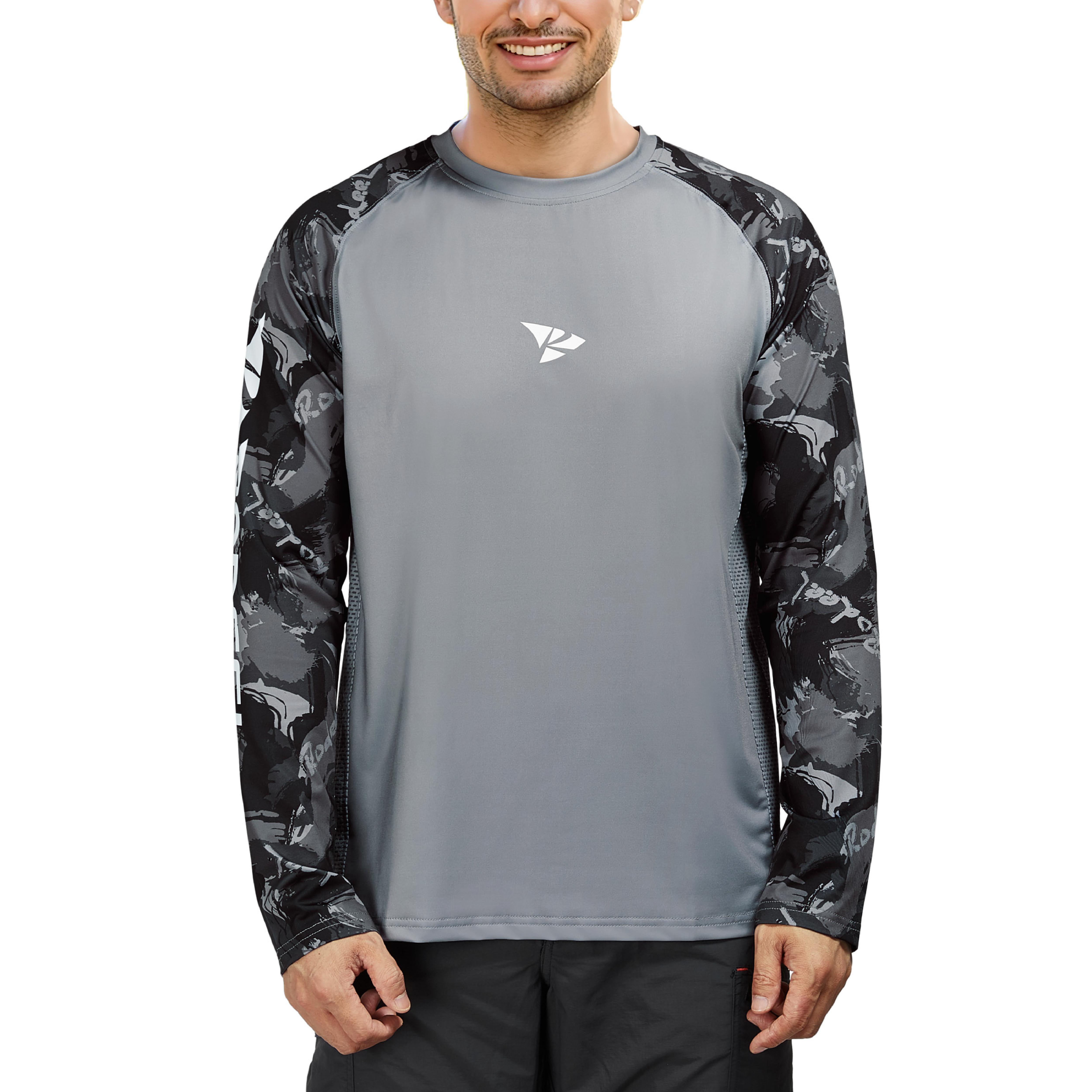 RODEEL 902 Long Sleeve Shirts Men UPF 50+ Sun UV Protection Lightweight Quick Dry Moisture Wicking Breathable Cooling Activewear for Outdoor Sport Gym Workout Hiking Camping Running Fishing Boating Construction Landscaping, Holiday Gift