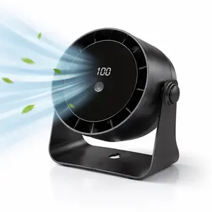 Desktop Fan High-speed 100 Speed Adjustable Circulating Fan Charging Digital Display Turbine Wall Mounted Desktop Fan