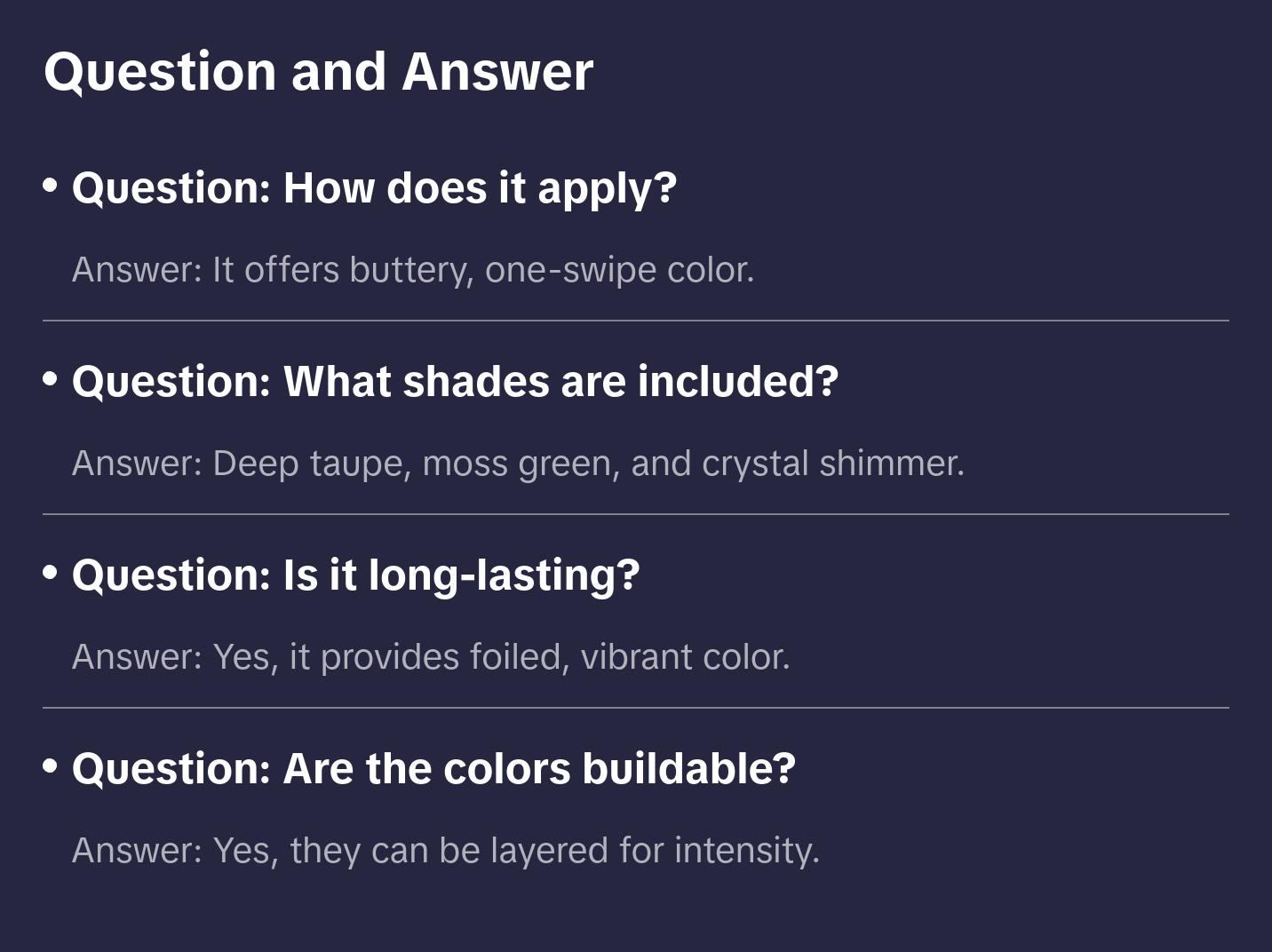 METALLIC EYESHADOW TRIO