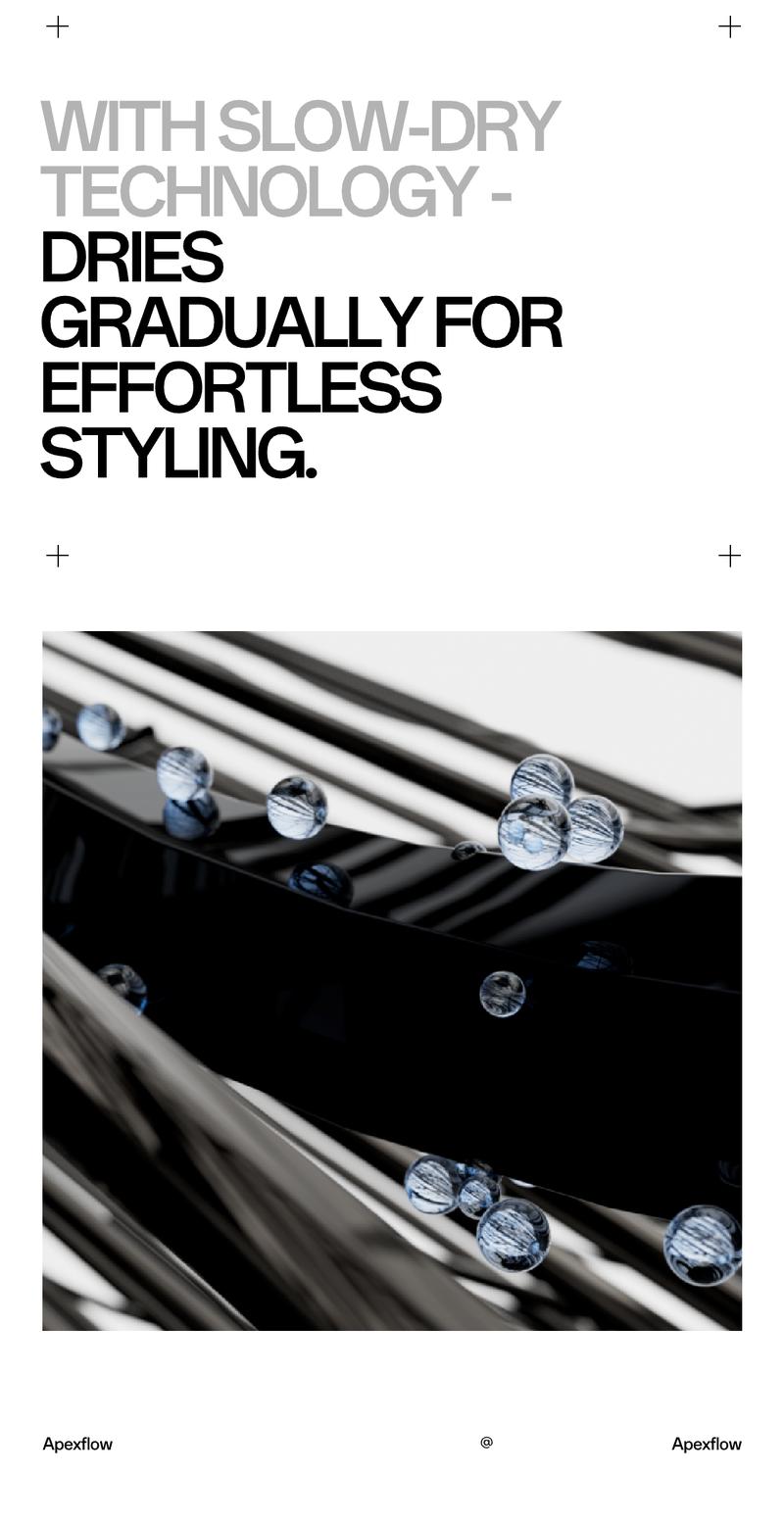 ApexFlow Styling Hair Gel Wet Hair Pompadour, Fresh Scent, Hair Styling, Strong Moisturizing & Long-Lasting Hold Gel for Men