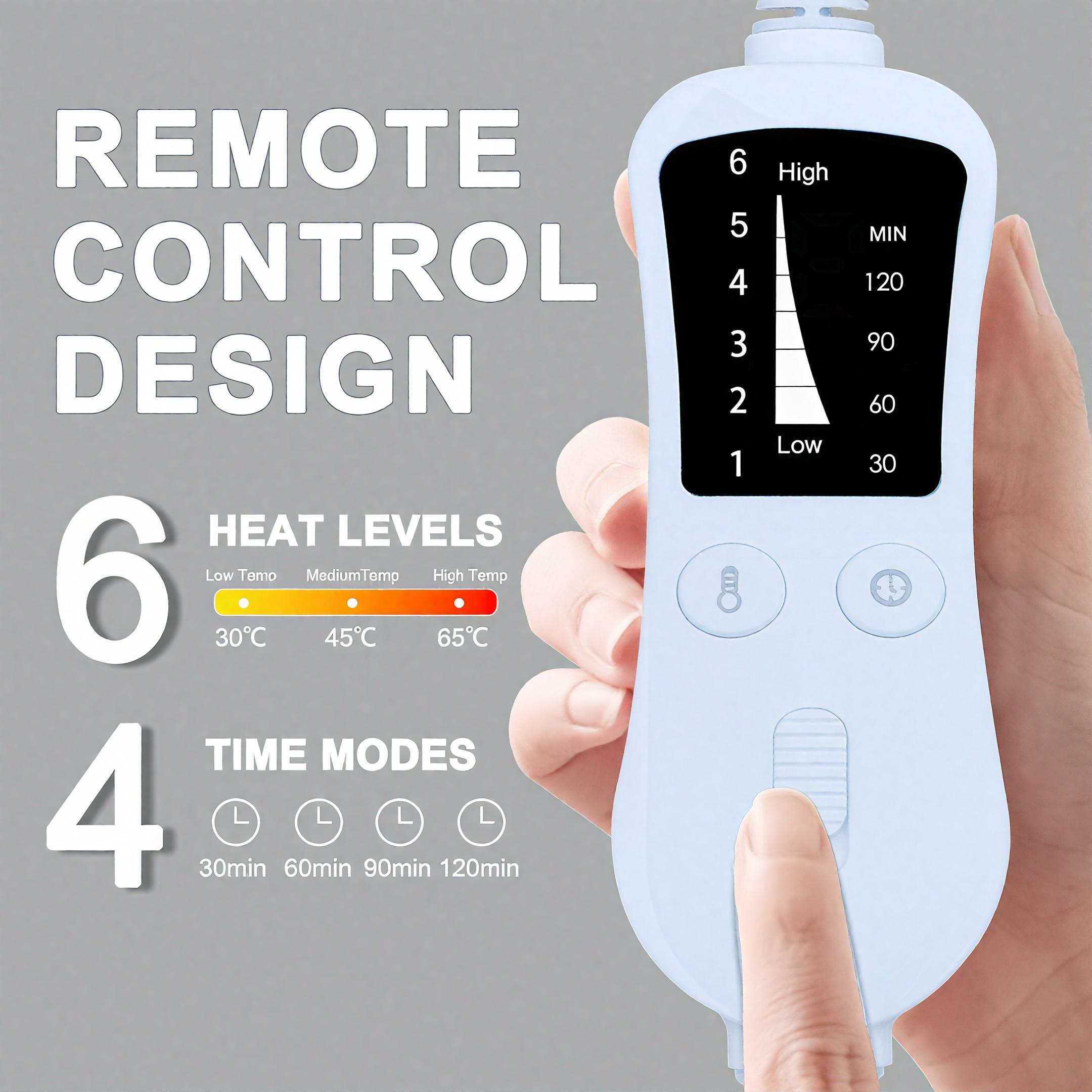 40"x20" Extra-Large xxl Heating Pad, Full Body Electric Heating Pad, Suitable for Back, Neck, Shoulders, Abdomen and Comfort During Women's Menstrual Period, Quickly Heats Up to 131°F, 6 Heat Levels, 4 Timers-Machine Wash, Christmas Gift, Dad, Mom,