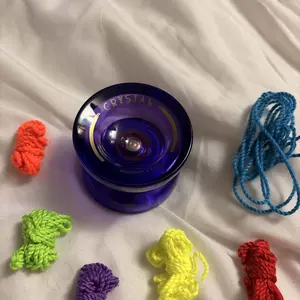 MAGICYOYO K2 Crystal - Professional Responsive Yoyo for Kids Beginners with Extra Unresponsive Yoyo Bearing, Pro Plastic Trick Yoyo for Adults+12 Yoyo Stings+Bearing Removal Tool+Storage Bag