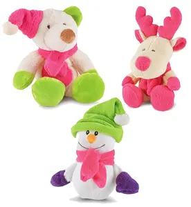 Jeffers Plush Bright Winter Pals Squeaker Dog Toys, 3 pk Jeffers Plush Bright Winter Pals Squeaker Dog Toys, 3 pk
