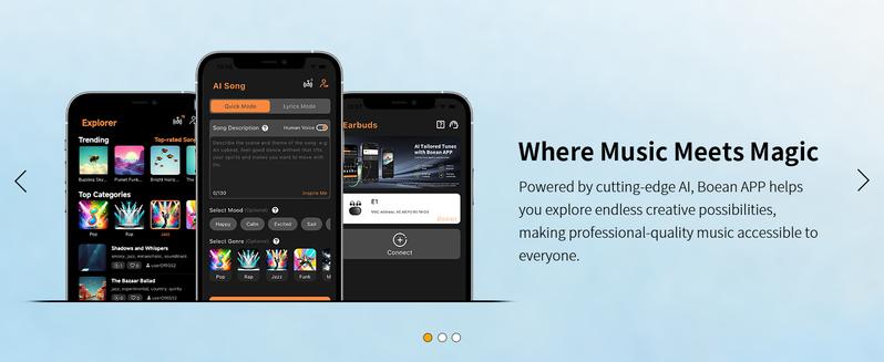 Wireless Bone Conduction Earbuds with AI Music Composition Model App IPX8 Waterproof Dustproof Headphone For Sports