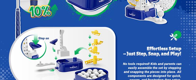 EagleStone Toddler Golf Set with Foot Pedal Launcher, Includes Adjustable Golf Club, 15 Balls & Golf Cart, Indoor&Outdoor Sports Gift