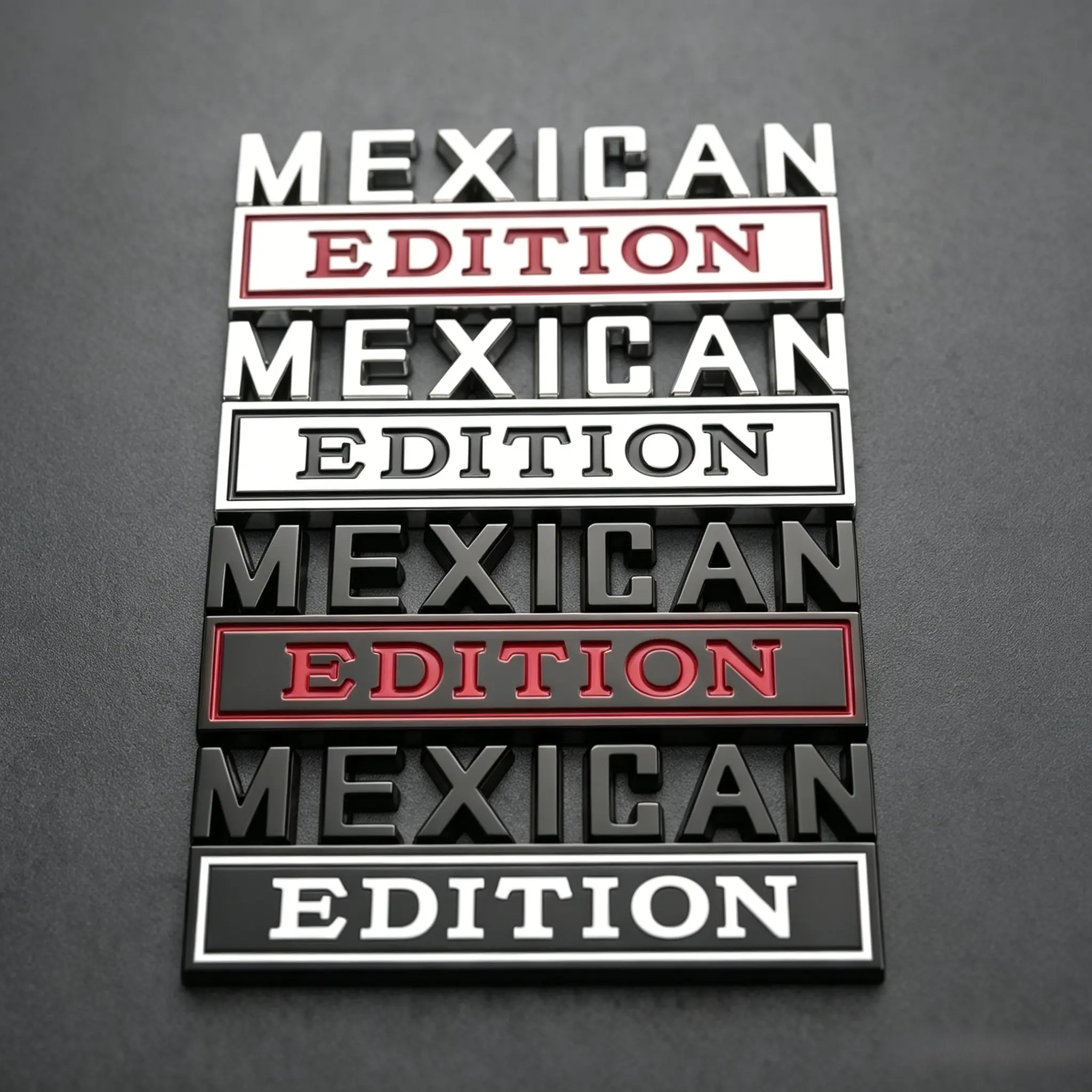 Mexican Edition Car Emblem, 3D Fender Badge Adhesive Replacement Sticker, Personalized Metal Decor Nameplate Decal for Trunk Tailgate, Auto Accessories Compatible with All Cars
