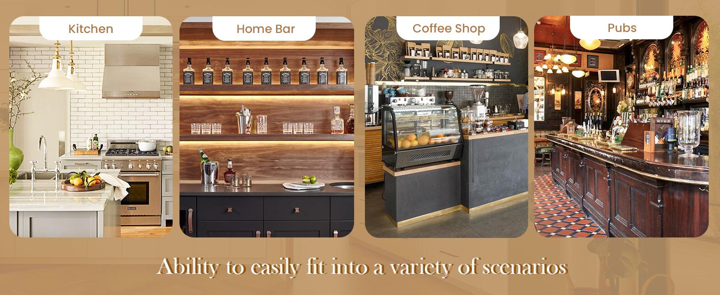 Phivilla Home Modern Bar Stools Set of 1/2/3/4, 24'' PU Leather Counter Height with Back, Waterproof, Metal Frame, Kitchen Island & Home Bar Chairs, Spring Glow Up