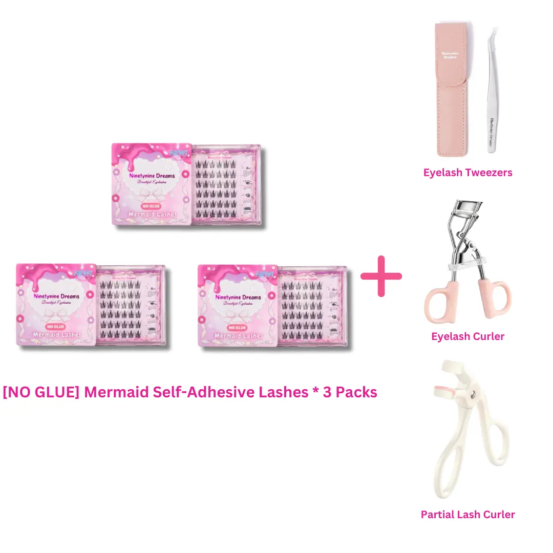 3 Packs + Tweezers + 2 Style Curlers