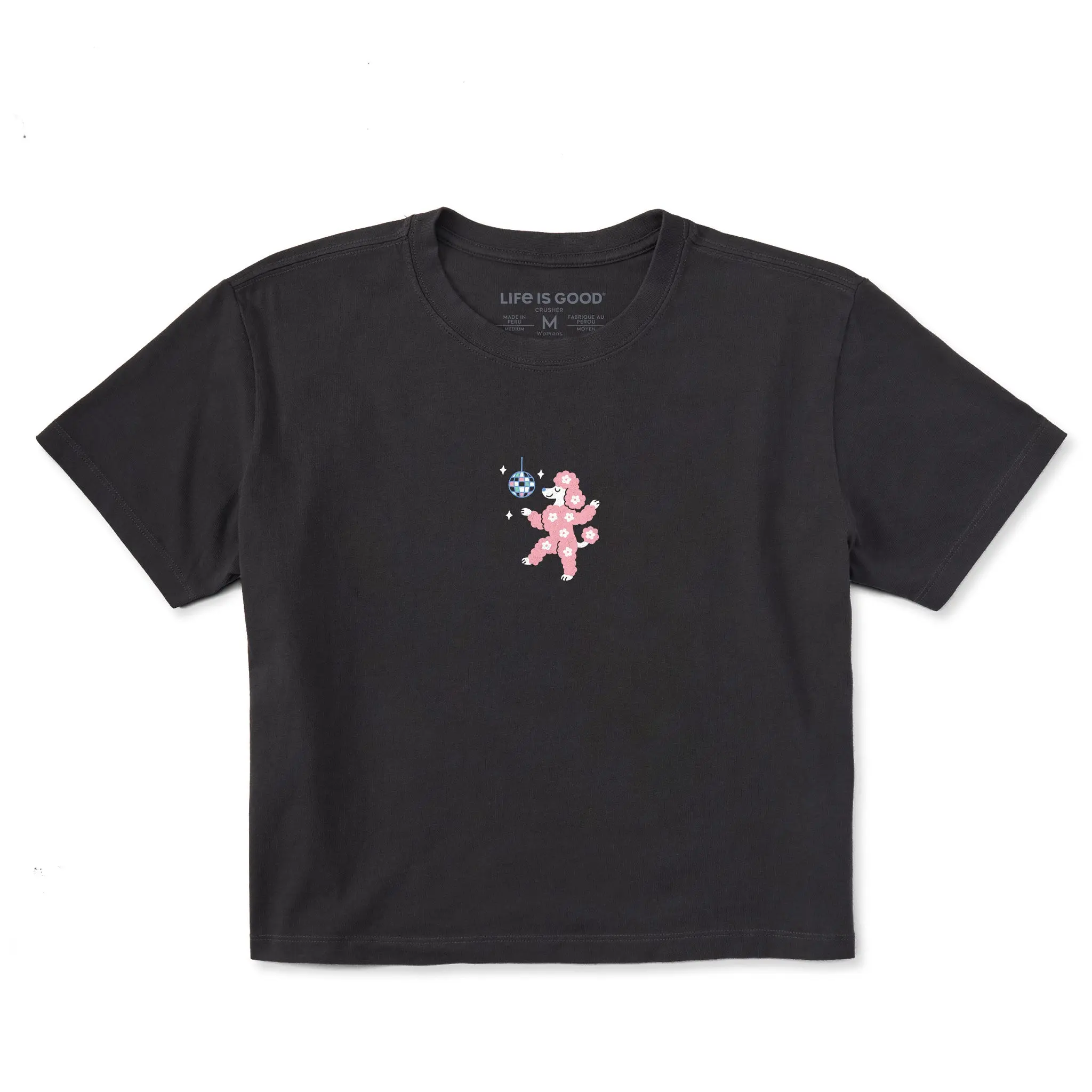 Women's Poodle Disco Short Sleeve Crusher Boxy Tee