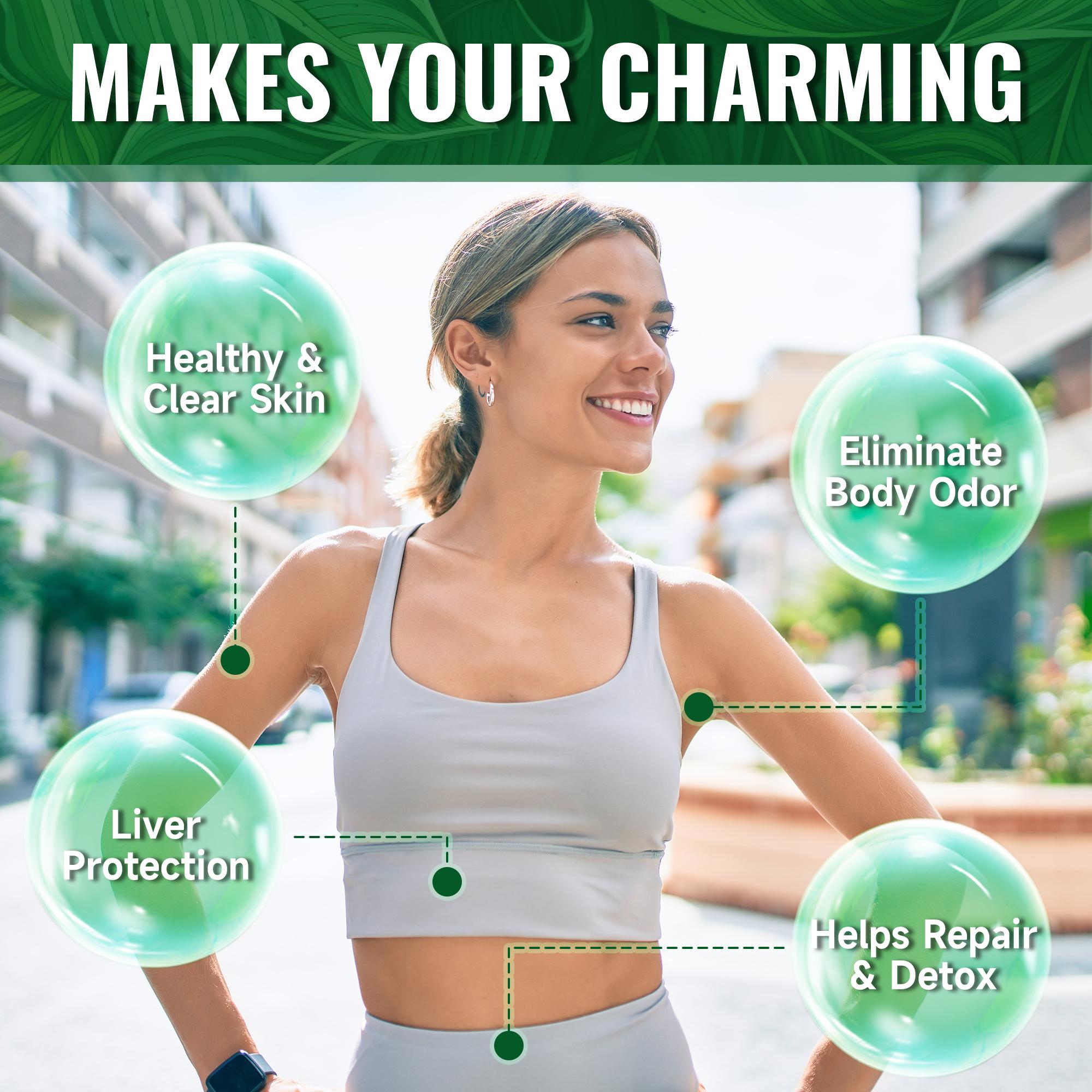 Swiyie Chlorophyll 100mg Potent Formula - 15 Pack of Edible Healthcare for Body Odor, Skin Clarity & Liver Support, Plant-Based, Sugar-Free Swiyie Chlorophyll 100mg Potent Formula - 15 Pack of Edible Healthcare for Body Odor, Skin Clarity & Liver Support, Plant-Based, Sugar-Free